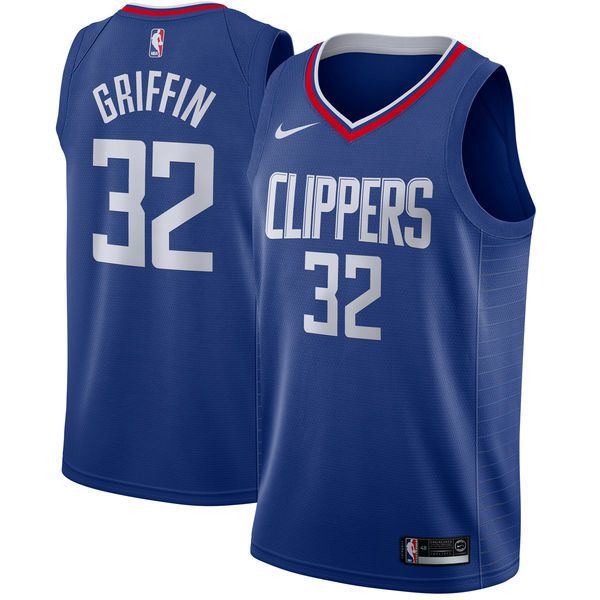 Men Los Angeles Clippers 32 Griffin Blue Game Nike NBA Jerseys